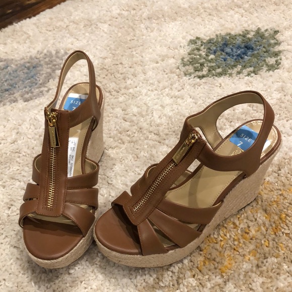 Michael Kors Berkley Leather Espadrille Wedge - Picture 7 of 7